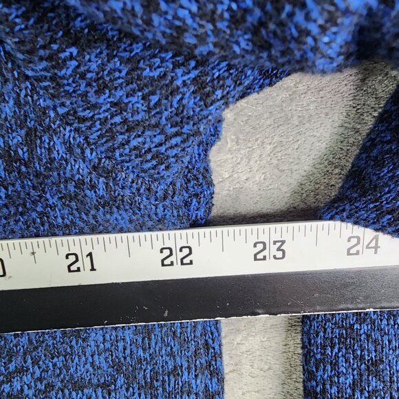 Mens Blue Van Heusen Flex Pullover Sweatshirt 1/4 Zip Mock Neck Long Sleeve L - Picture 6 of 8